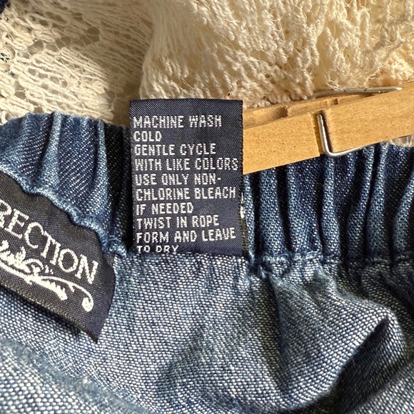 New Direction Womens XL Denim and Lace Lined Boho Peasant Maxi Skirt - Picture 7 of 8